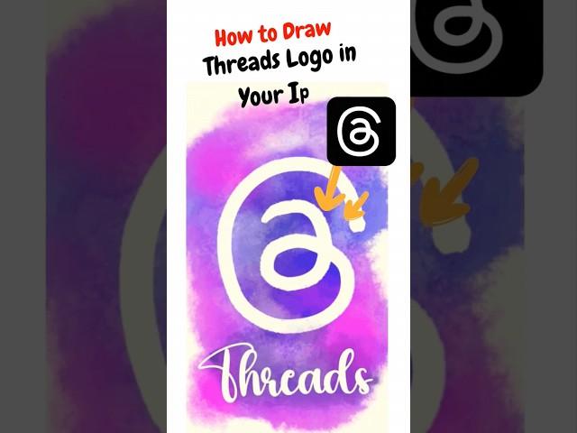 Threads Instagram Logo Drawing on iPad Very easy #threads #threadsinstagram #markzuckerberg #shorts