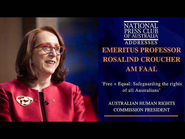 IN FULL: Emeritus Professor Rosalind Croucher AM FAAL's Address to the National Press Club