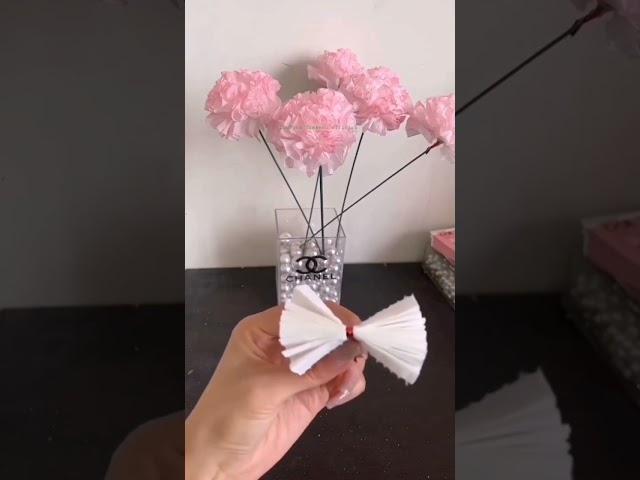 #DIY tissue paper flower ideas  #youtubeshorts #craft #decoration #flowers #ideas #shorts