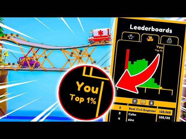 Engineering TOP 1% bridges in Poly Bridge 3!