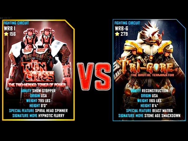 REAL STEEL WRB FINAL Twin Cities VS TRI GORE (Champion)(279) New Robots UPDATE (Живая Сталь)