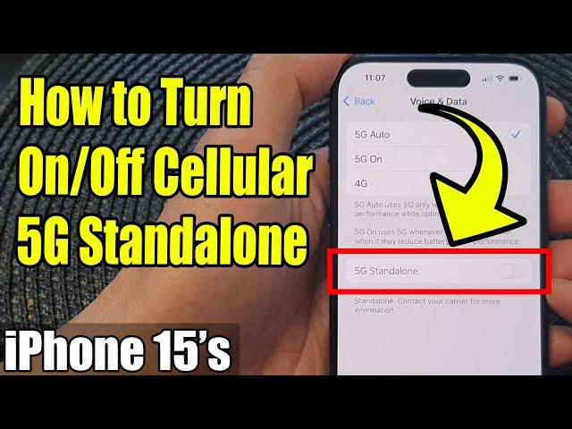 iPhone 15/15 Pro Max: How to Turn On/Off Cellular 5G Standalone