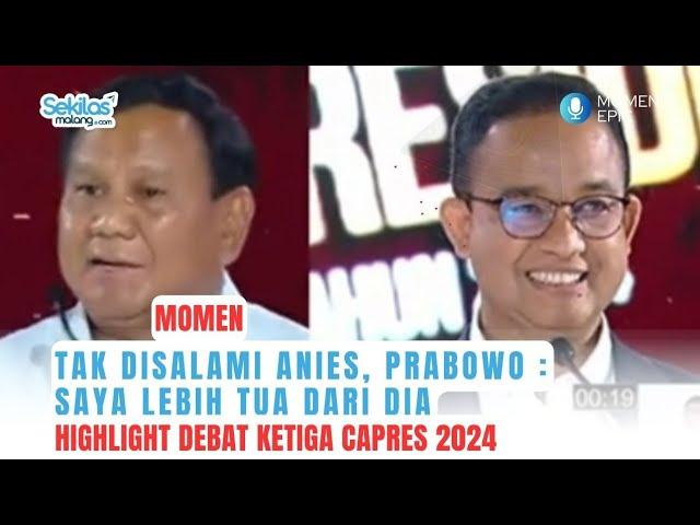 Respon Prabowo tak disalami Anies Baswedan #fypシ #viralvideo