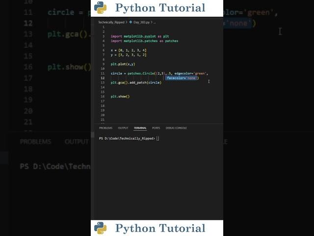 Add Circle Patch To Matplotlib Graph | Python Tutorial