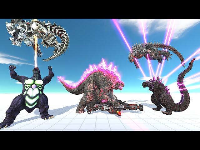 Tri Godzilla Evolved, Super, Shin defeat tri Mechagodzilla