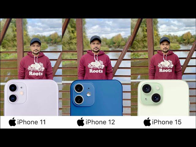 iPhone 11 vs iPhone 12 vs iPhone 15 CAMERA COMPARISON!