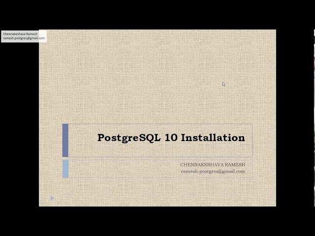 postgresql 10 installation using EDB software