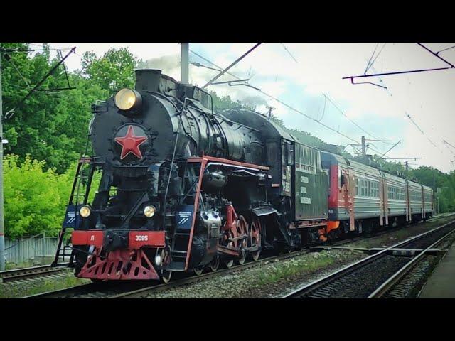 Паровоз Л-3095 (Татарстан, Васильево, 766 км) (2.07.2022)