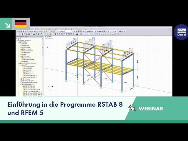 Webinar: Einführung in die Programme RSTAB 8 und RFEM 5