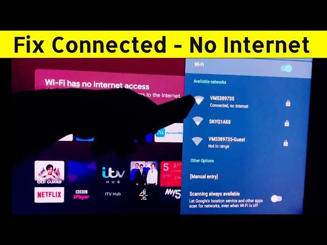 Sony TV Connected No Internet - How to Solved | YouTube not working on Android TV?