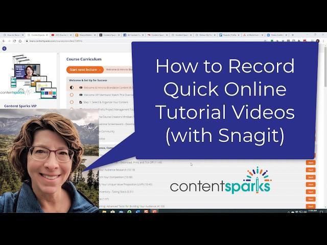 Record Online Tutorial Videos With Snagit - Screenshare Videos