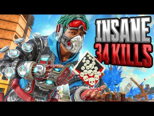 Mirage 34 KILLS and 7K Damage Intense Gameplay Apex Legends