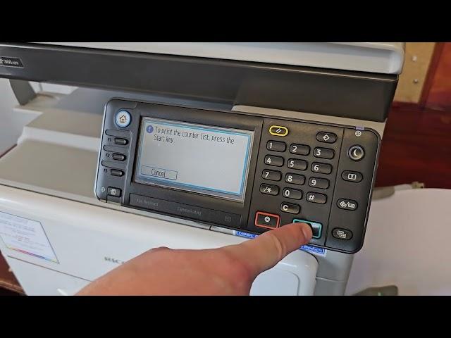 How To Find Meter Readings Ricoh MP 301