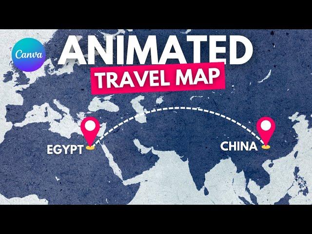 Travel Map Animation in Canva