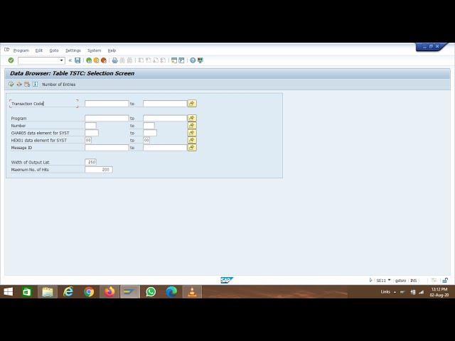 T-Code Finder using TSTC table in sap