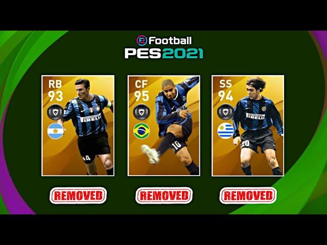 PES 2021 OFFICIAL | LEGENDS TO BE REMOVED | ALL REMOVED LEGENDS IN PES 21