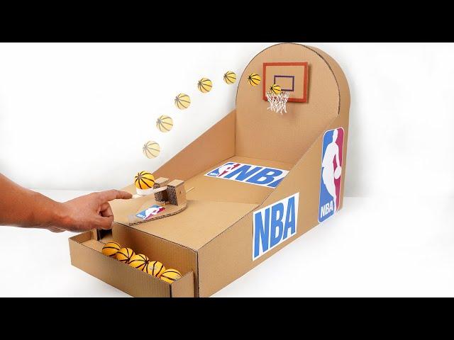 How to make a basketball game machine out of cardboard