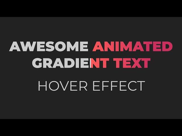 Animated Text Hover Effect in HTML & CSS