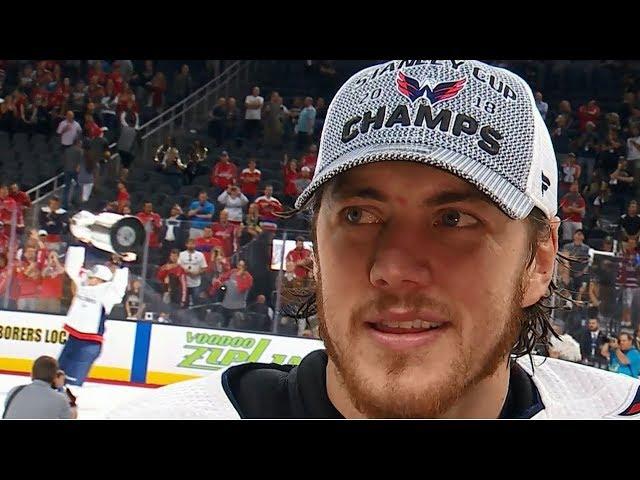 Emotional TJ Oshie overcome with joy following Stanley Cup win