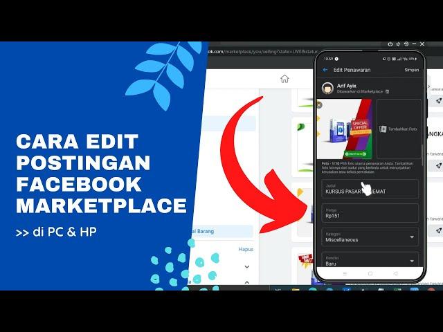 CARA EDIT TAWARAN DI FACEBOOK MARKETPLACE