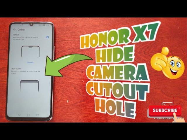 Honor X7 How to Hide Front Camera Cutout Hole|Manually Change the Camera Cutout  Settings For APPS