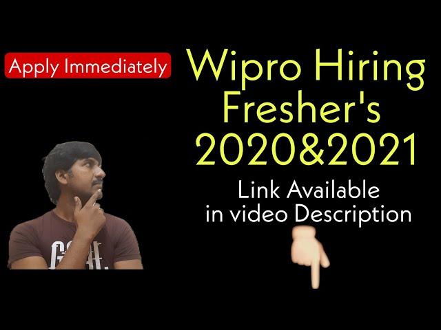 Wipro hiring freshers |  Wipro recruitment for fresher 2021 | IT jobs for fresher | #byluckysir