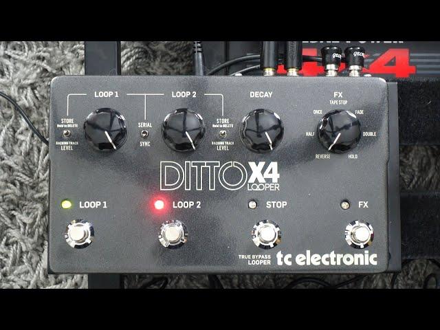 TC Electronic Ditto X4 (FULL Looper Demo)