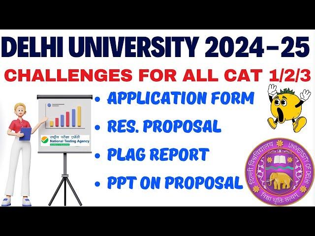 Delhi University PhD Admission 2024 II Be CAUTIOUS in filling APP form