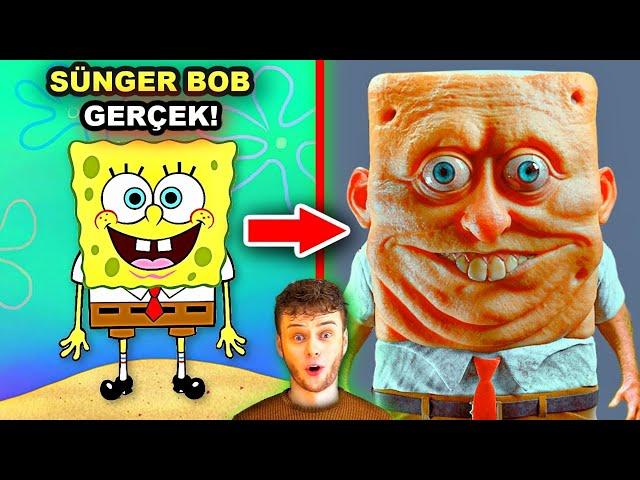 CARTOON CHARACTERS IN REAL LIFE! (Smurfs, Sponge Bob, Pikachu)