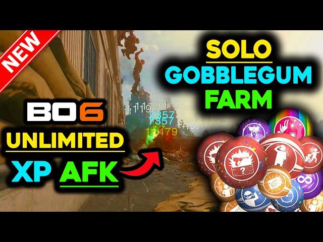 BO6 INFINITE XP + GOBBLEGUMS GLITCH (SOLO AFK)BO6 ZOMBIES GOBBLEGUM FARM CHOPPER GUNNER GLITCH