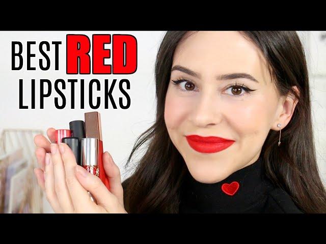 Best Red Lipsticks for the Holidays || Drugstore & High End Lip Swatches