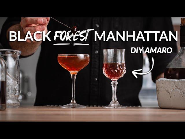 Homemade Amaro Recipe & Tasty Black Manhattan Riff