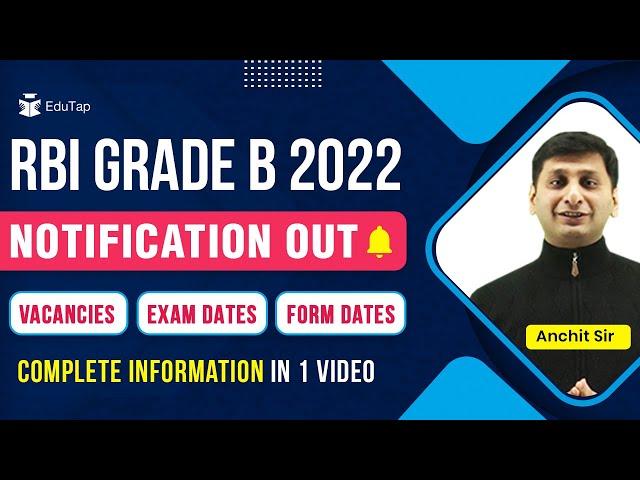  RBI Grade B 2022 Notification | RBI Manager Exam Dates | RBI Grade B 2022 Vacancies & Recruitment