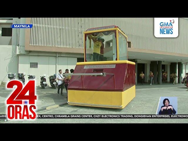 Andas, slanted ang isang bahagi para ‘di masampahan; may blower para ‘di mahamog | 24 Oras