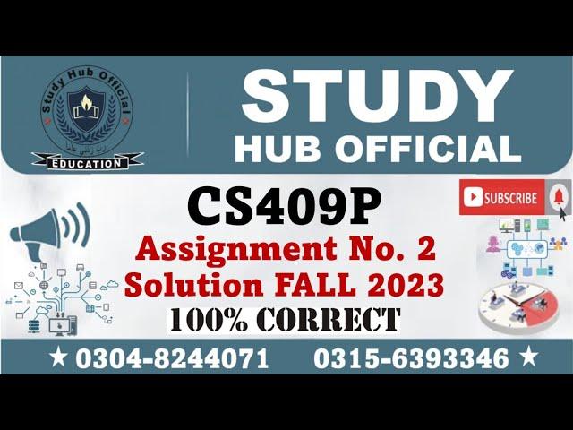 CS409P Assignment 2 Solution 2024, CS409P Assignment 2 Solution fall 2023, CS409P Assignment 2 sol