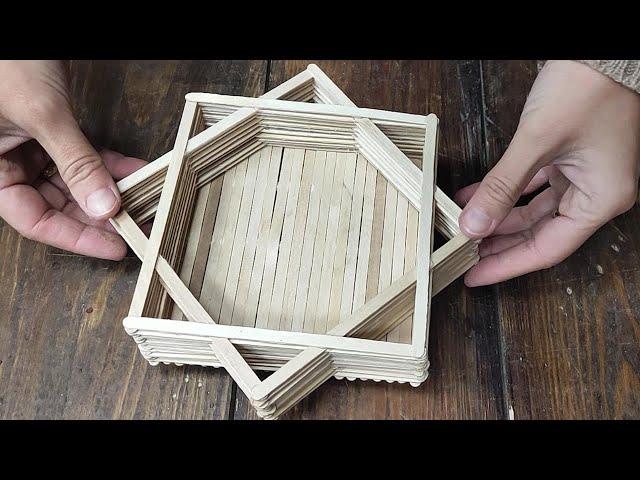 See how you can use wooden sticks     # diy # homemade # craft #craftsmaster # décor