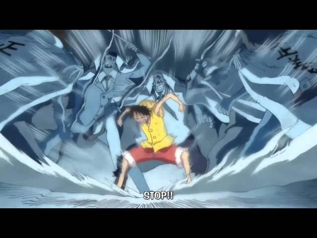 Luffy's unaware Conquerors Haki at Marineford [One Piece]