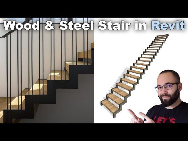 Wood & Steel Stair in Revit Tutorial