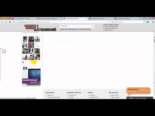Facebook Like Box Opencart