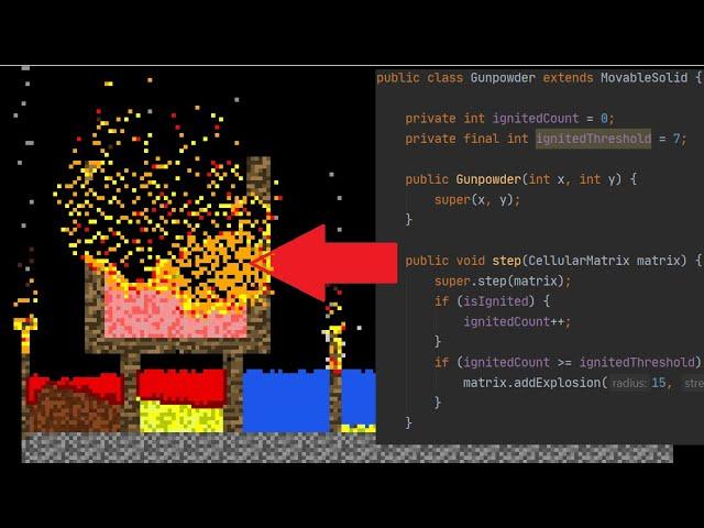 How To Code a Falling Sand Simulation (like Noita) with Cellular Automata