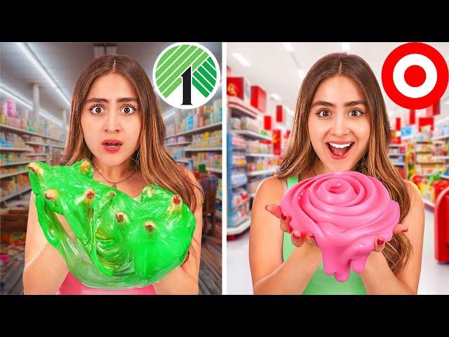 DOLLAR TREE VS TARGET SLIME CHALLENGE