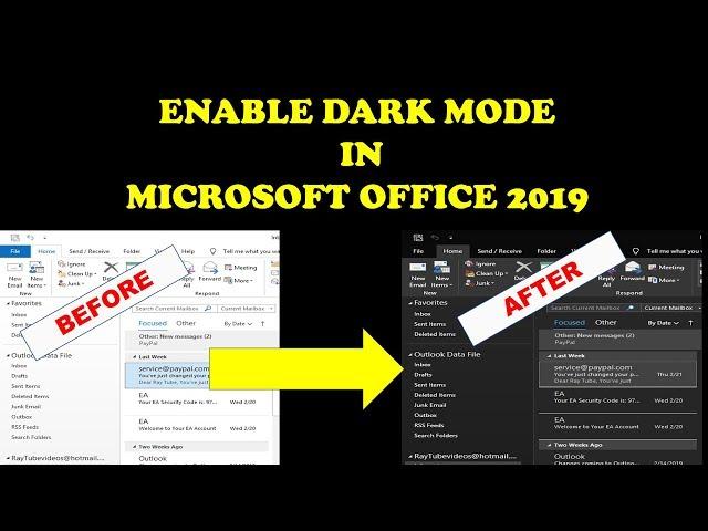 How to Enable Dark Mode in Microsoft Office 2019