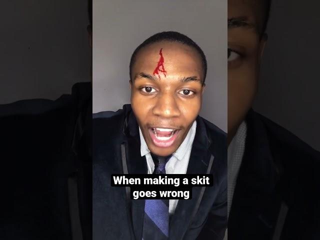 When making a skit goes wrong| #shorts