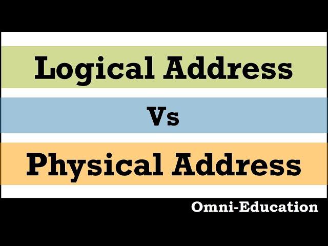 Logical Address Vs Physical Address in Operating System | definition, working and comparison