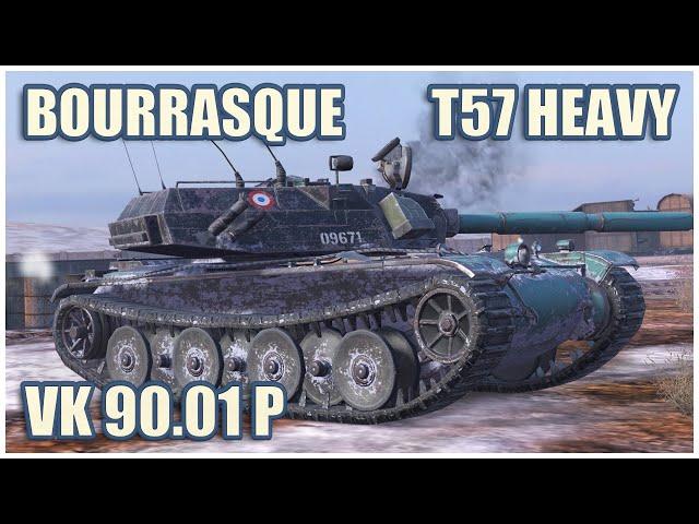 Bourrasque, T57 Heavy & VK 90.01 P • WoT Blitz Gameplay