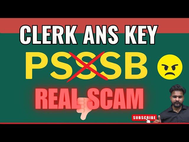 PSSSB Clerk Official Answer key & English Objections || Best Solution || Electric English