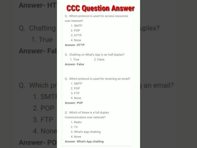 CCC |ccc question paper in hindi|ccc exam question answer in hindi