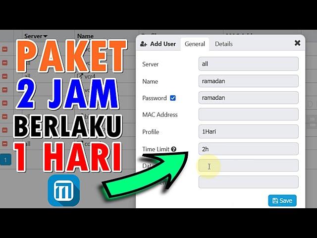 Cara Membuat Voucher Wifi PER JAM dengan Masa Aktif HARIAN di Mikhmon