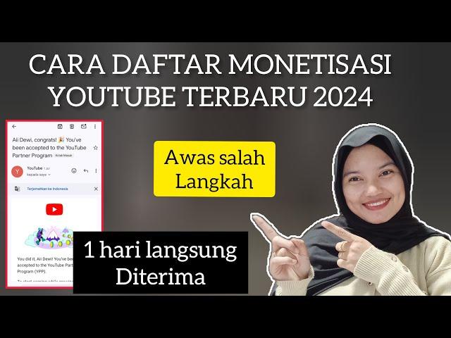 CARA DAFTAR MONETISASI YOUTUBE 2024 TERBARU