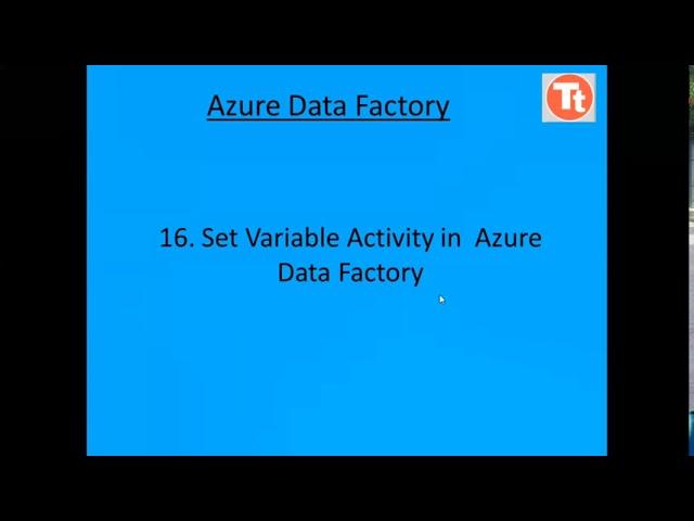 16. Set Variable Activity in Azure Data Factory | Azure Data Factory Tutorial | TechTake